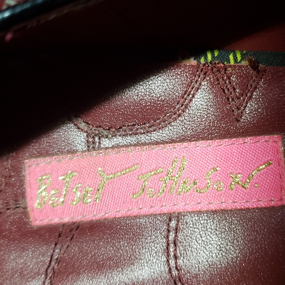 Betsey Johnson Plaid & Patent Pumps. Size 10. - Picture 6 of 9